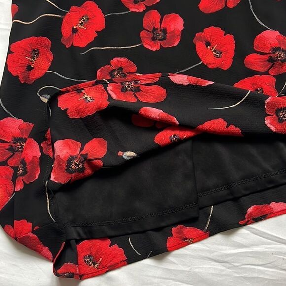 🌺COMO Black One Shoulder Ruffle Floral Print Dress🌺 - Picture 4 of 6